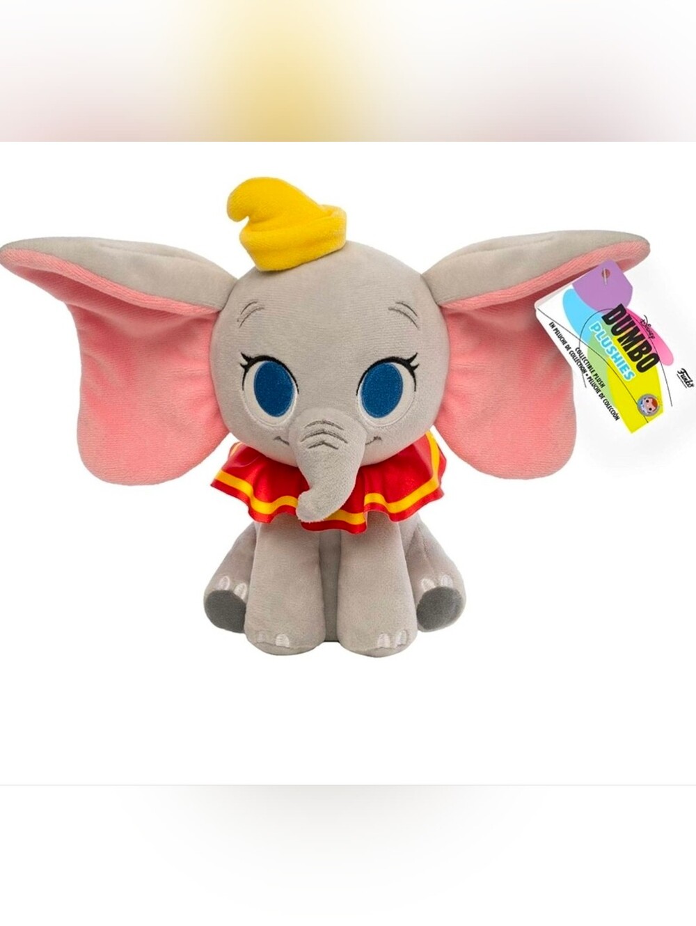 Funko Disney Dumbo Plush Toy with Yellow Hat and Red Collar